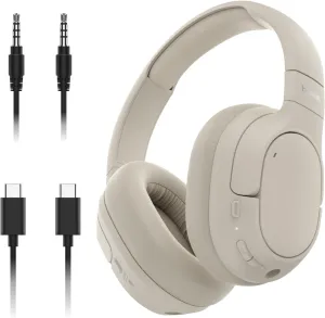 Belkin SoundForm Isolate Bluetooth Over-Ear Headphones - Hybrid Active Noise Cancelling Headphones - Wireless w/ 60H Playtime, Fast Charging & CloudCushion Ear Cups for Travel, Home, or Office - Sand