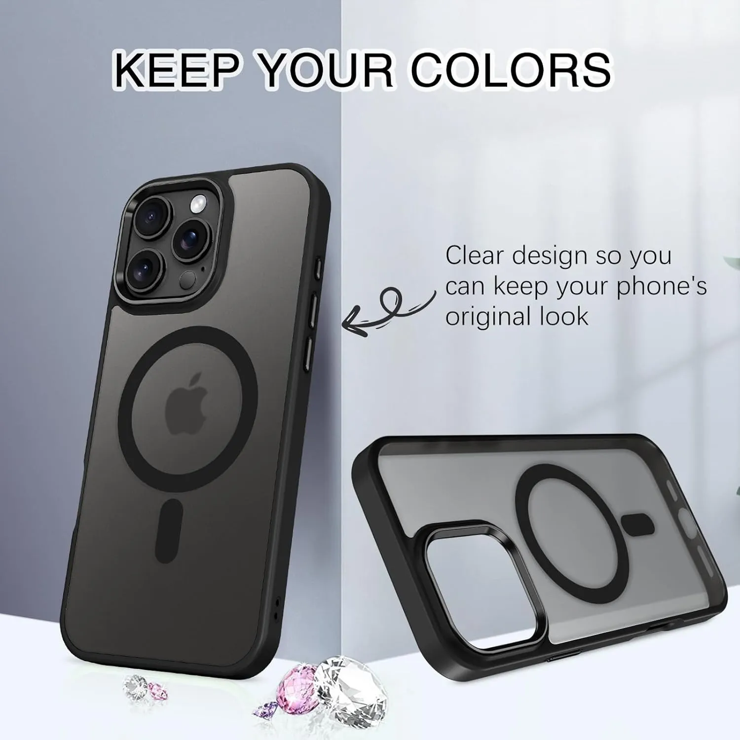 BENTOBEN for iPhone 16 Pro Case [Compatible with Magsafe] Magnetic Matte Phone Case iPhone 16 Pro Translucent Slim Thin Shockproof Women Men Protective Cover Cases for iPhone 16 Pro 6.3" 2024, Black