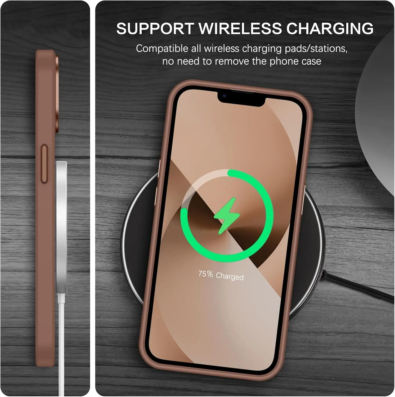 BENTOBEN Magnetic for iPhone 13 Case & iPhone 14 Case [Compatible with Magsafe] Translucent Matte Phone Case iPhone 13/14 6.1 inch Slim Thin Shockproof Women Men Protective Cover, Bronze
