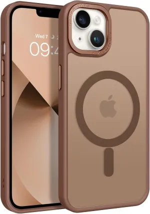 BENTOBEN Magnetic for iPhone 13 Case & iPhone 14 Case [Compatible with Magsafe] Translucent Matte Phone Case iPhone 13/14 6.1 inch Slim Thin Shockproof Women Men Protective Cover, Bronze