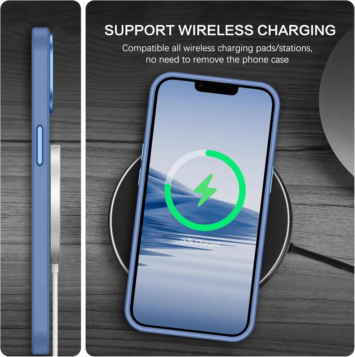 BENTOBEN Magnetic for iPhone 13 Case & iPhone 14 Case [Compatible with Magsafe] Translucent Matte Phone Case iPhone 13/14 Slim Shockproof Women Men Protective Cover for iPhone 13/14 6.1", Blue
