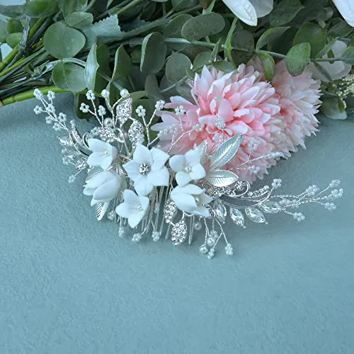 Bestshoot Hair Comb, Wedding Hair Comb with Crystal Rhinestone, Alloy Wire, for Brides, Bridesmaids, Girls, Women, Bridal, Bridesmaid