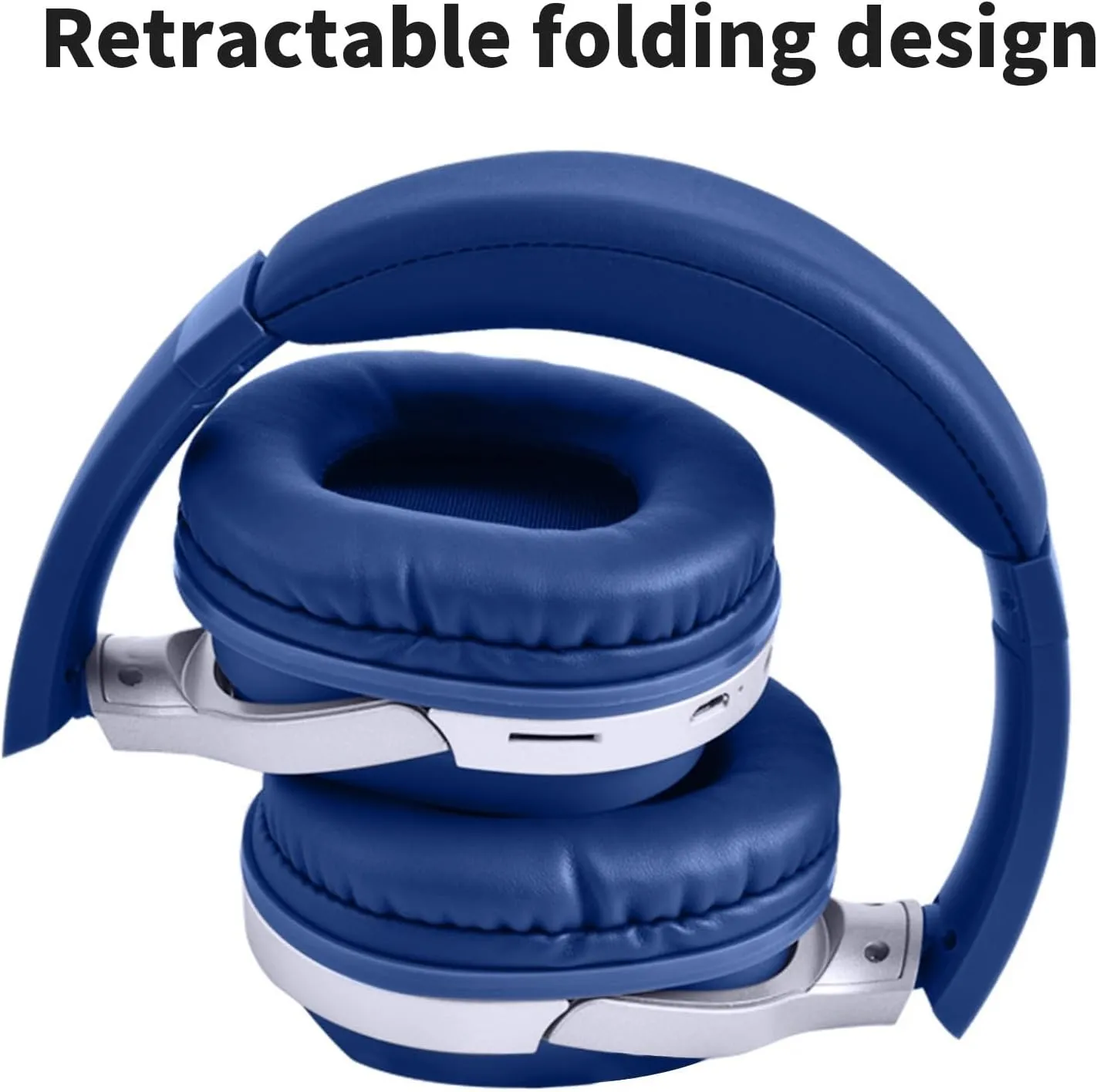Bluetooth Earphones Wireless Bluetooth Over Ear Headphones Foldable Bluetooth 5.0 Headphones Call Noise Reduction Lightweight Headset with Microphone Multiple Modes Playback for Work, Sport, Travel