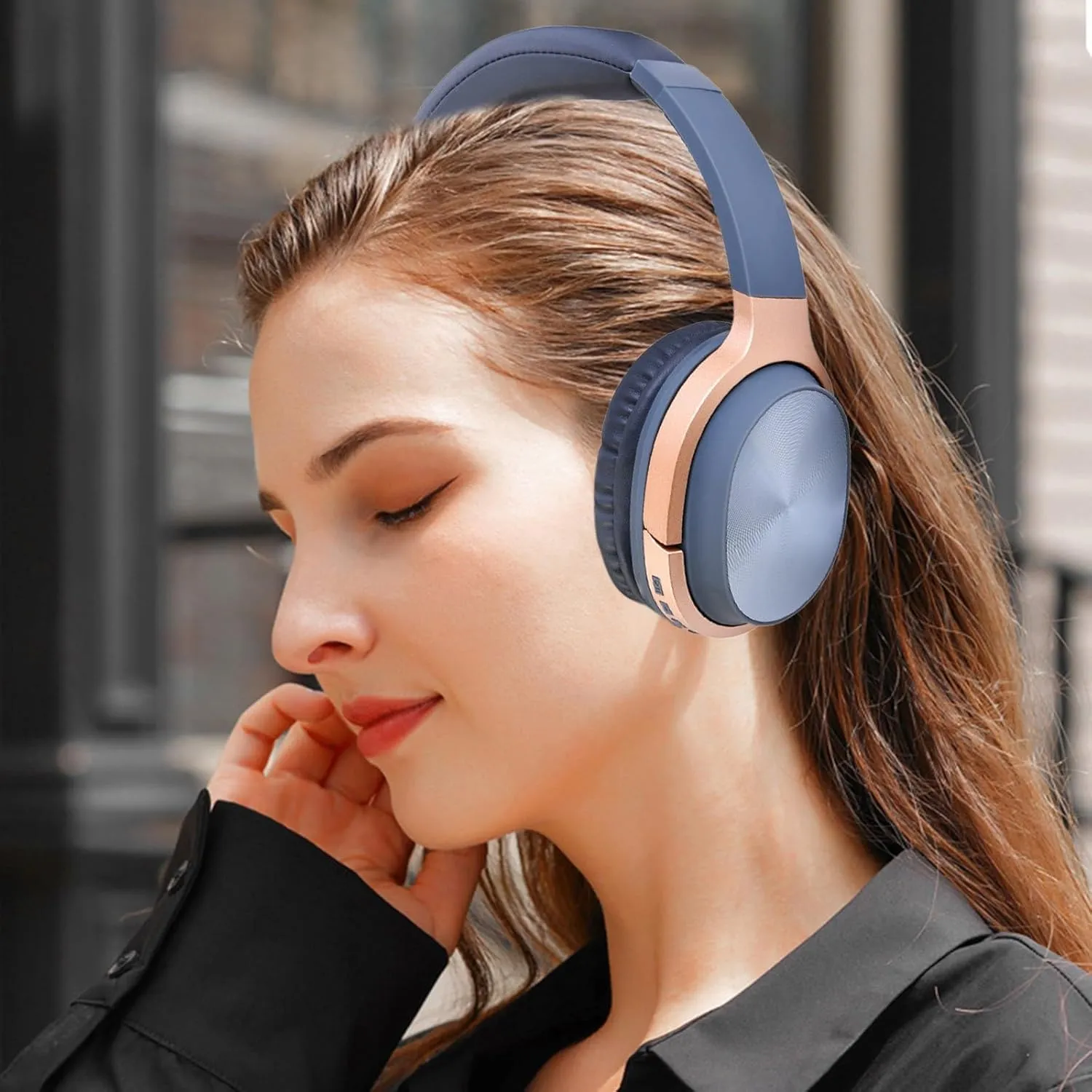 Bluetooth Earphones Wireless Bluetooth Over Ear Headphones Foldable Bluetooth 5.0 Headphones Call Noise Reduction Lightweight Headset with Microphone Multiple Modes Playback for Work, Sport, Travel