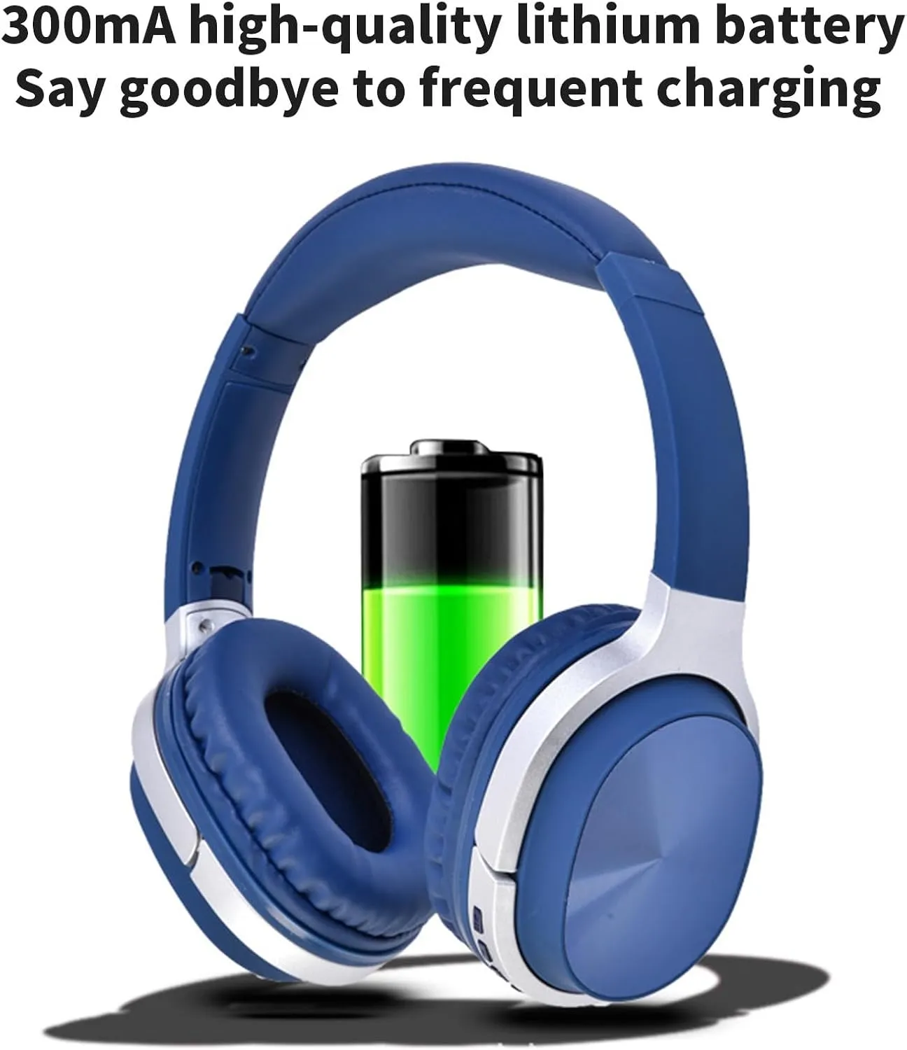 Bluetooth Earphones Wireless Bluetooth Over Ear Headphones Foldable Bluetooth 5.0 Headphones Call Noise Reduction Lightweight Headset with Microphone Multiple Modes Playback for Work, Sport, Travel