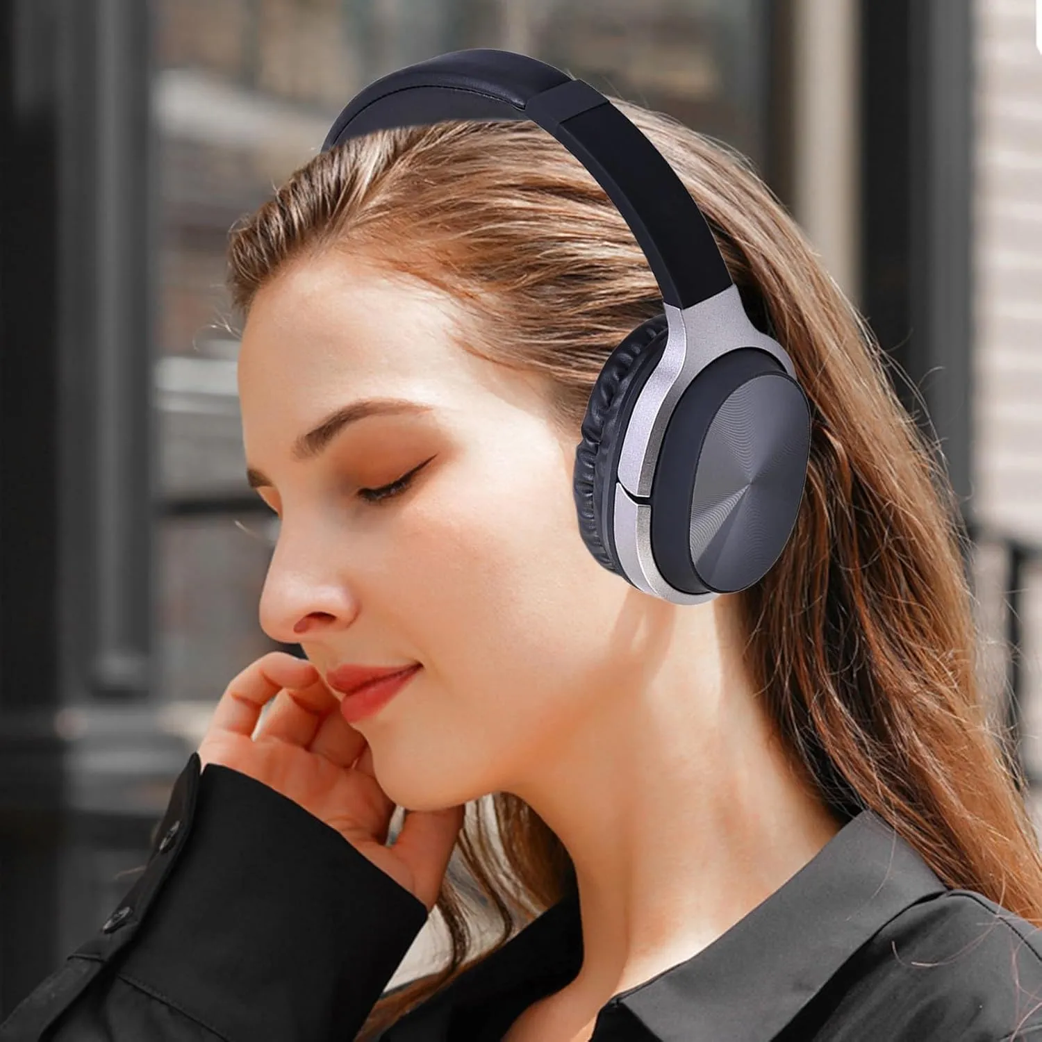 Bluetooth Earphones Wireless Bluetooth Over Ear Headphones Foldable Bluetooth 5.0 Headphones Call Noise Reduction Lightweight Headset with Microphone Multiple Modes Playback for Work, Sport, Travel
