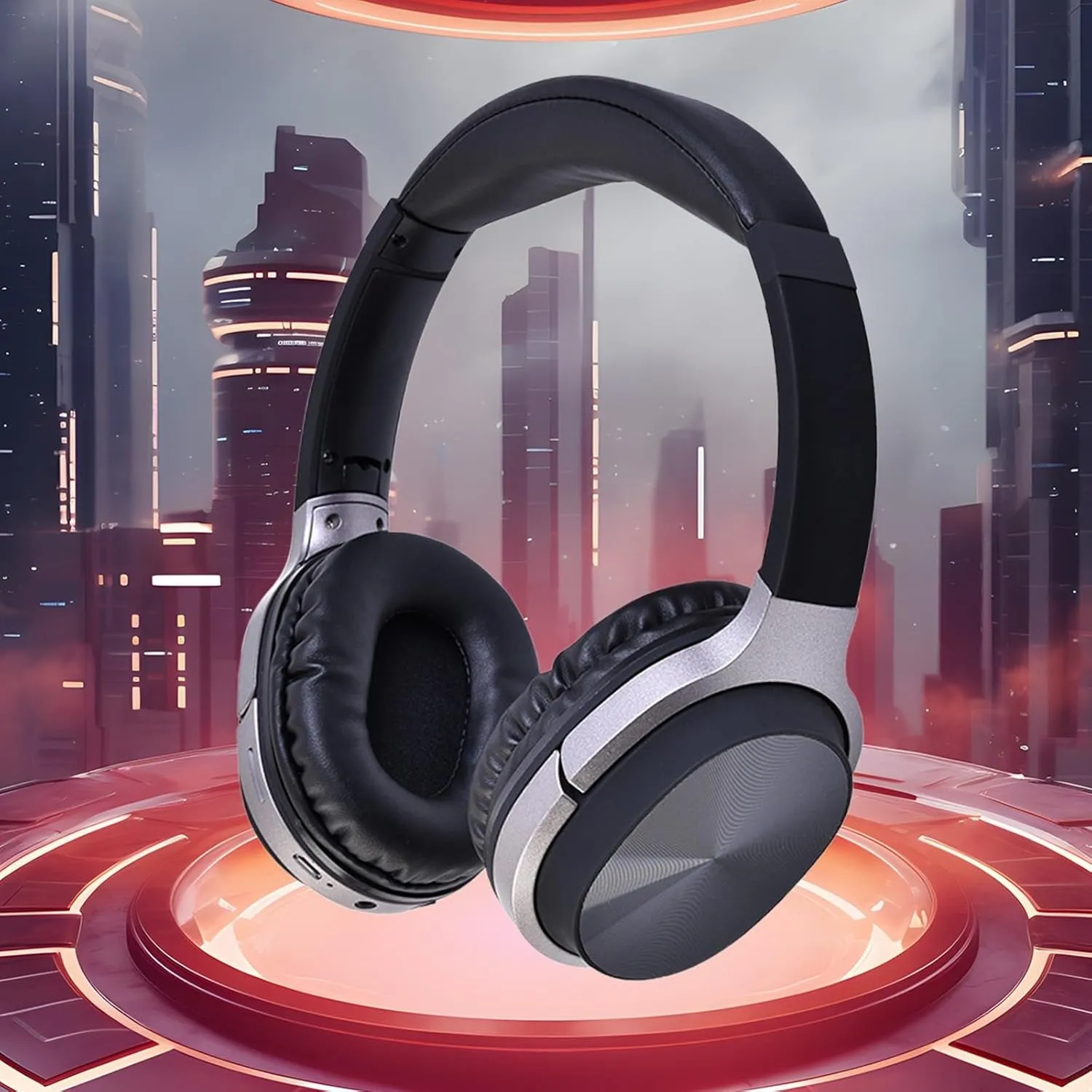 Bluetooth Earphones Wireless Bluetooth Over Ear Headphones Foldable Bluetooth 5.0 Headphones Call Noise Reduction Lightweight Headset with Microphone Multiple Modes Playback for Work, Sport, Travel