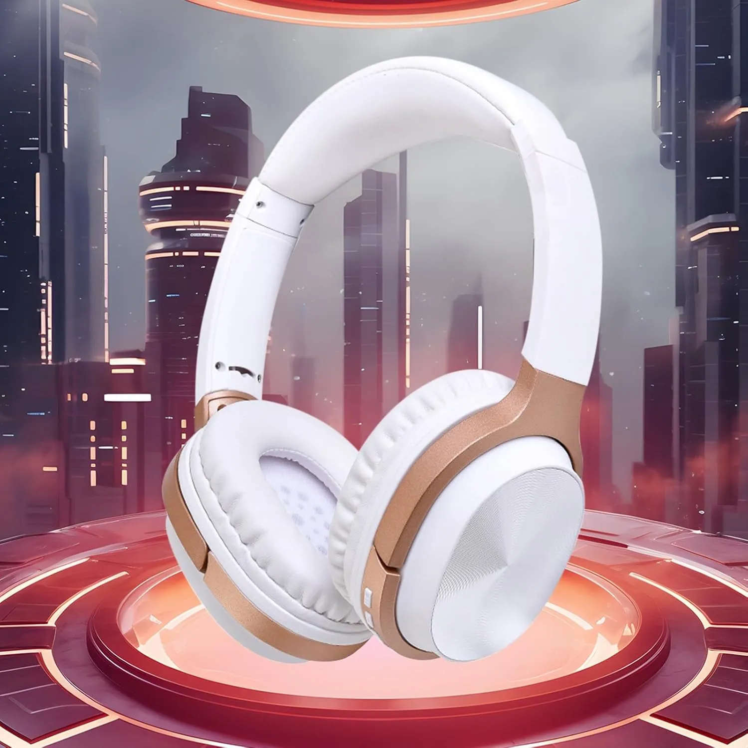 Bluetooth Earphones Wireless Bluetooth Over Ear Headphones Foldable Bluetooth 5.0 Headphones Call Noise Reduction Lightweight Headset with Microphone Multiple Modes Playback for Work, Sport, Travel