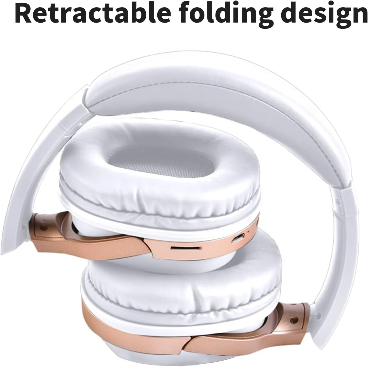 Bluetooth Earphones Wireless Bluetooth Over Ear Headphones Foldable Bluetooth 5.0 Headphones Call Noise Reduction Lightweight Headset with Microphone Multiple Modes Playback for Work, Sport, Travel
