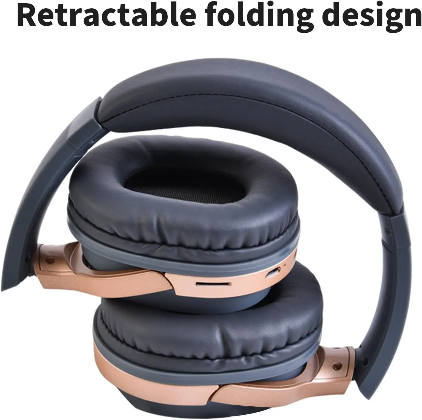Bluetooth Earphones Wireless Bluetooth Over Ear Headphones Foldable Bluetooth 5.0 Headphones Call Noise Reduction Lightweight Headset with Microphone Multiple Modes Playback for Work, Sport, Travel