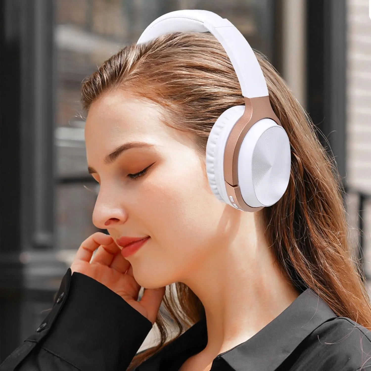 Bluetooth Earphones Wireless Bluetooth Over Ear Headphones Foldable Bluetooth 5.0 Headphones Call Noise Reduction Lightweight Headset with Microphone Multiple Modes Playback for Work, Sport, Travel