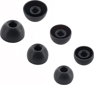 BLUEWALL Ear Tips eartips Compatible with Beats Solo Buds, 6 Pairs S/M/L Sizes Ear Tips Replacement Silicone Earbuds Tips, Compatible with Beats Solo Buds 6 Pairs Black