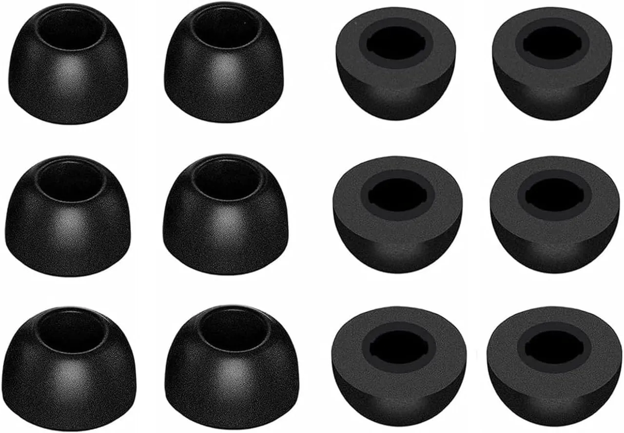 BLUEWALL Foam Ear Tips eartips Compatible with Galaxy Buds FE Earbuds, S M L Sizes Fit in Case Earbuds Memory Foam Tips Replacement Eartips Compatible with Galaxy Buds FE Earbuds 6 Pairs