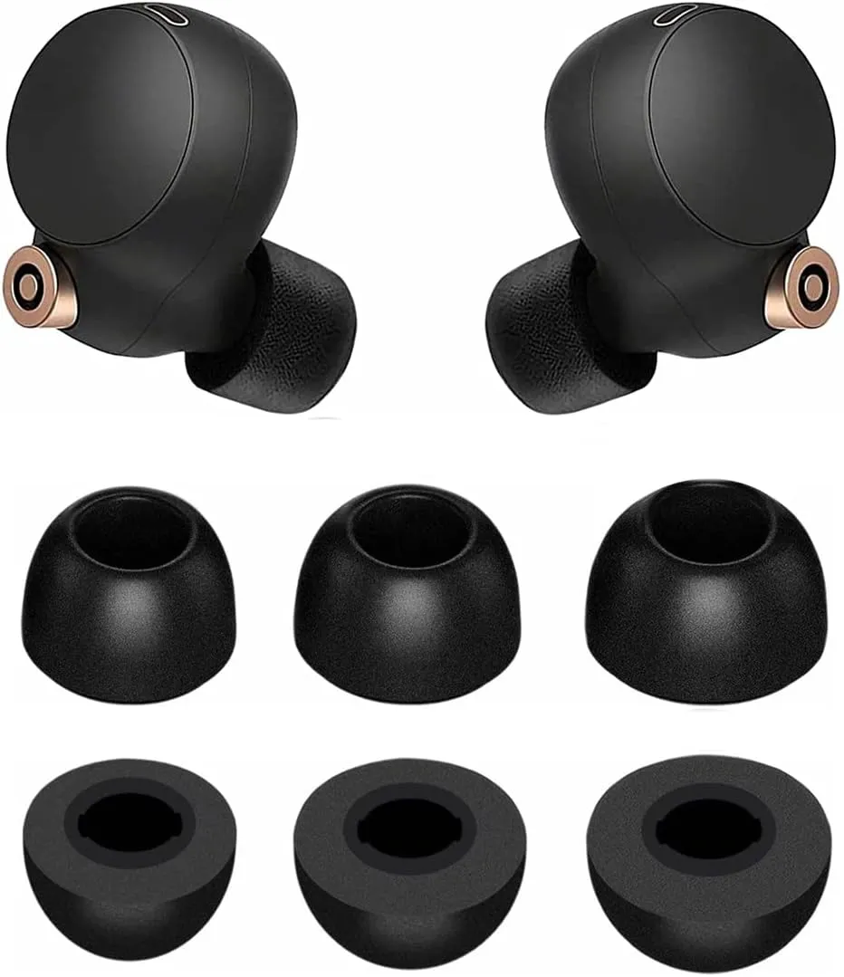 BLUEWALL Foam Ear Tips eartips Earbuds Tips Compatible with Sony WF-1000XM4, Fit in Case Earbuds Foam Tip Compatible with Sony WF-1000XM4 WF-C500, 3 Pairs S/M/L