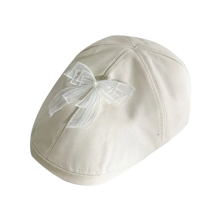 Bow Mesh Flat Cap