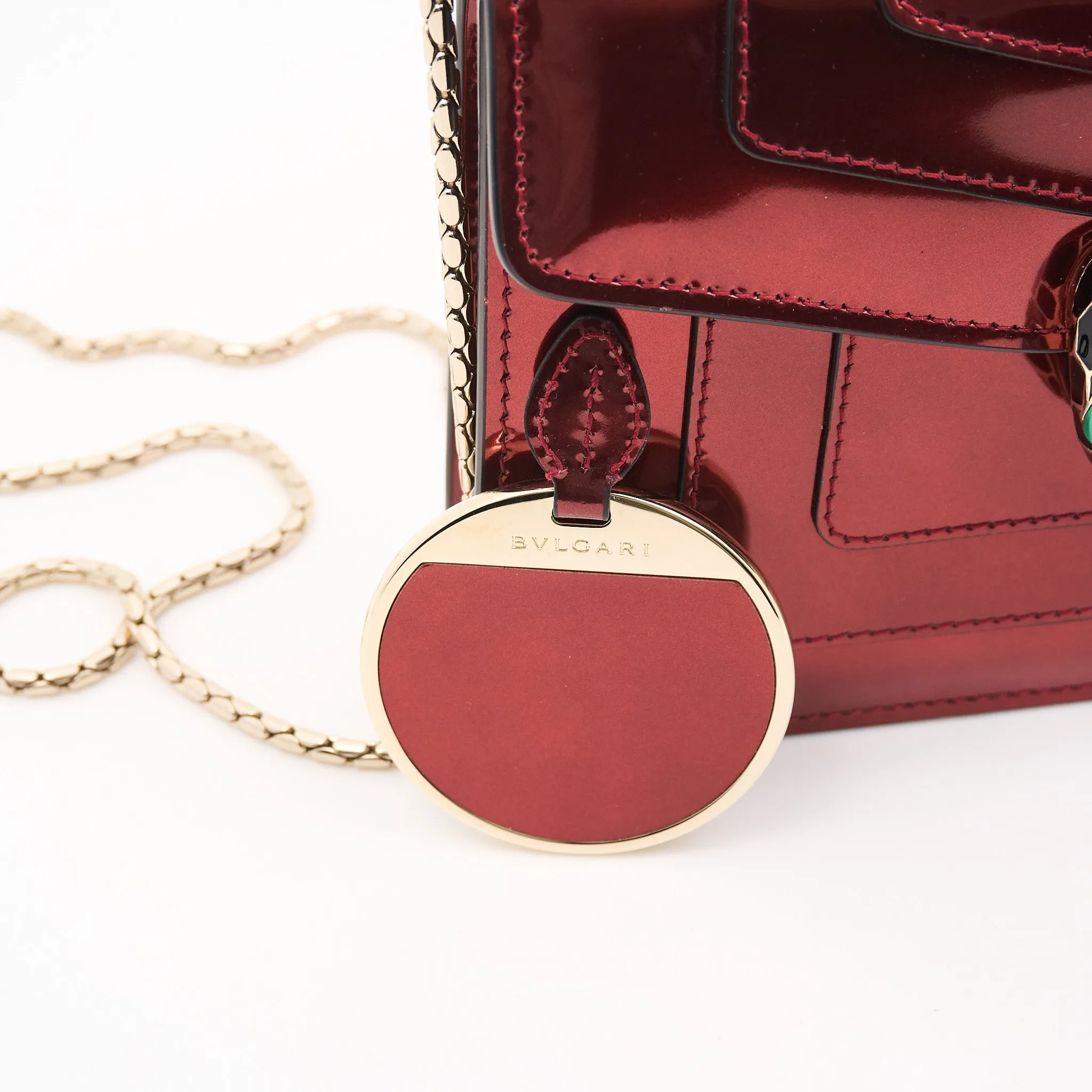 Bvlgari Patent Leather Serpenti Forever Shoulder Bag