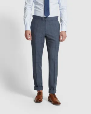 Byron Wool Check Suit Trousers Side Tab