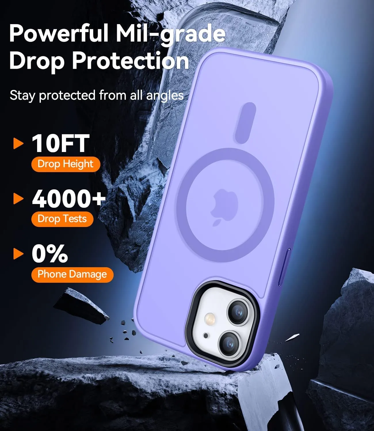CANSHN Magnetic Compatible with iPhone 11 Case [Compatible with Magsafe] [Translucent Matte] Slim Thin Shockproof Protective Bumper Cover Phone Case Cover 6.1 Inch - Light Purple