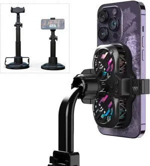 Cell Phone Cooler, Height Adjustable Phone Stand 7-10 inches .Dual-core Smart Phone Radiator, Prevent Games, Live Mobile Phone Fever.with a Cell Phone Stand.