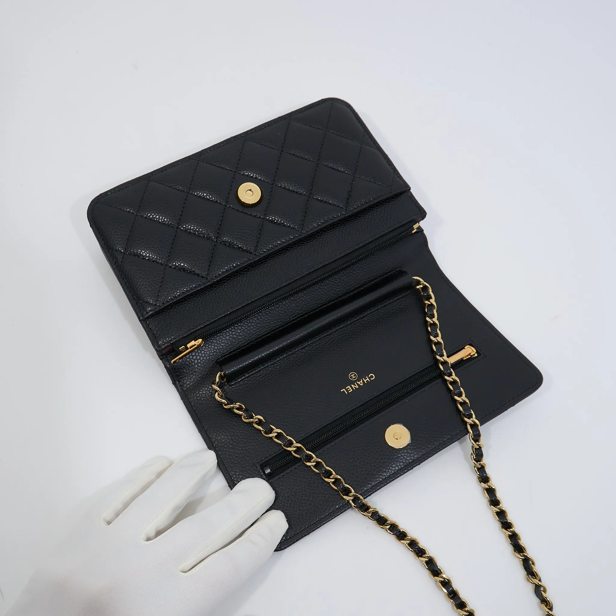 Chanel Caviar Black WOC GHW