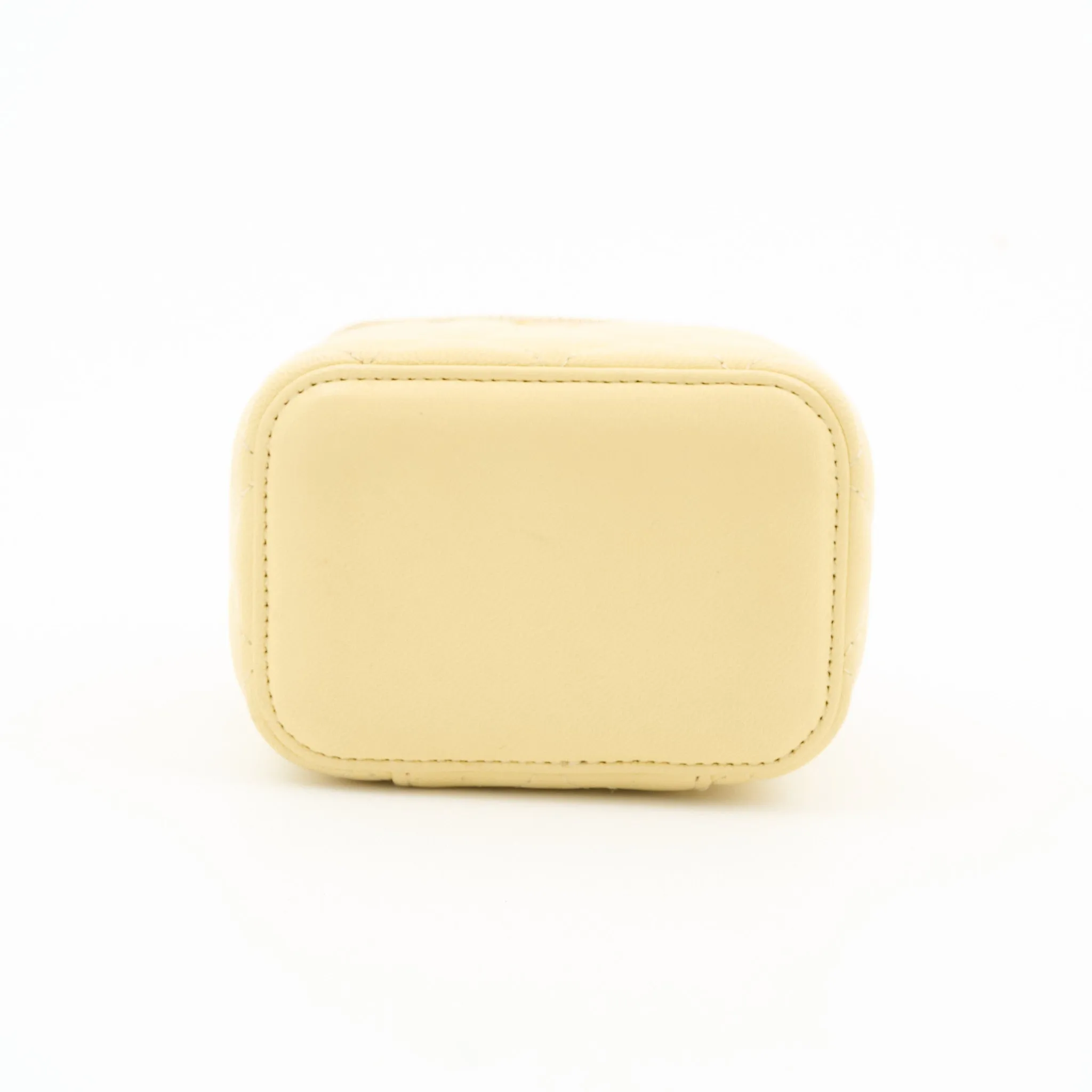 Chanel Pearl Crush Mini Yellow Vanity Case GHW