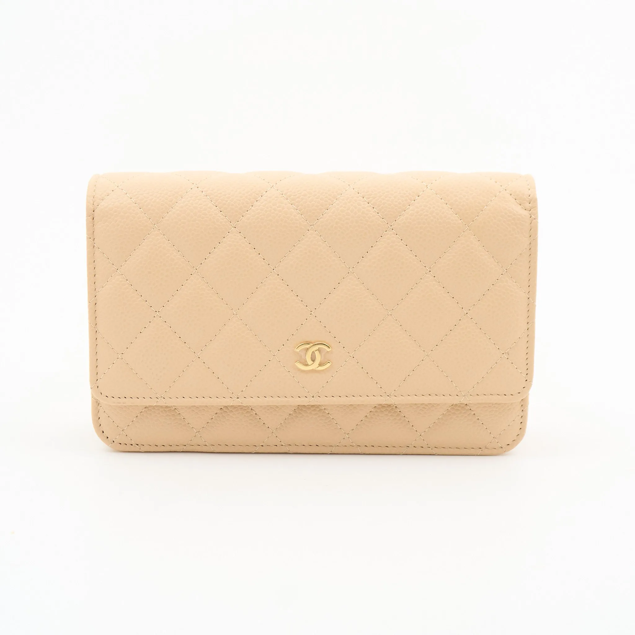 Chanel WOC Beige Caviar GHW