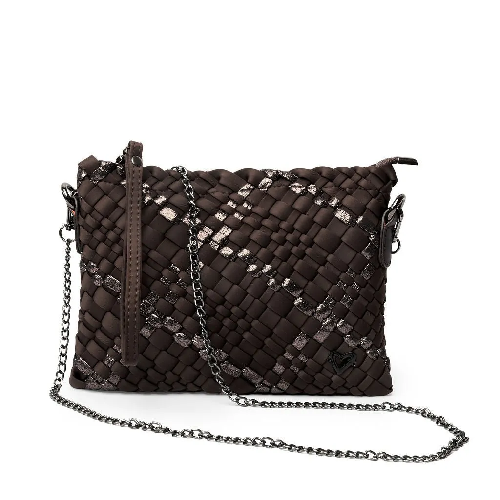Charlotte Woven Crossbody - Espresso & Bronze (restocks Early Nov)