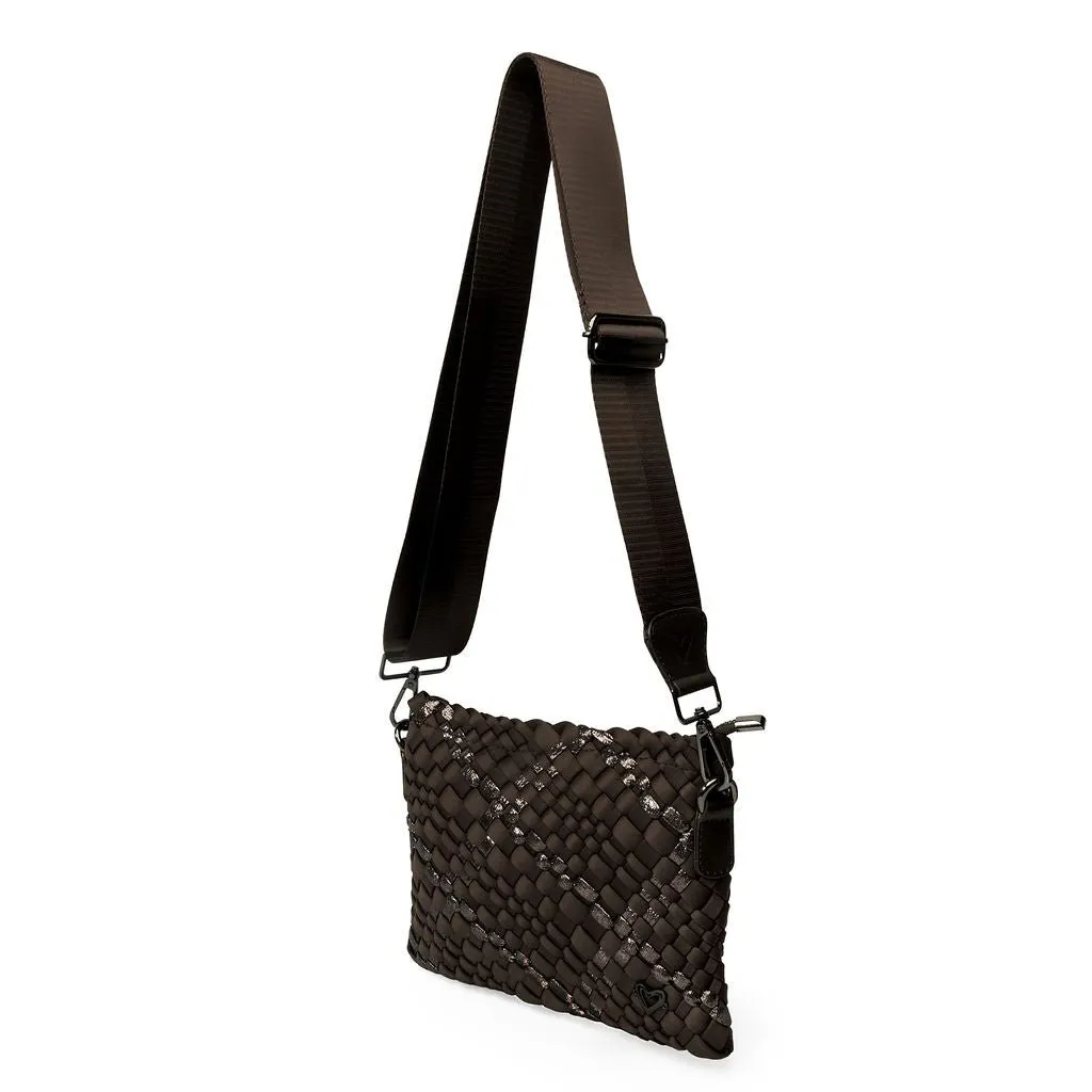 Charlotte Woven Crossbody - Espresso & Bronze (restocks Early Nov)