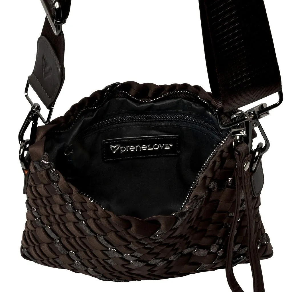 Charlotte Woven Crossbody - Espresso & Bronze (restocks Early Nov)