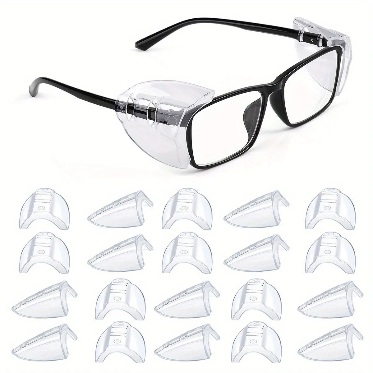 Clear Side Shields for Prescription Glasses  Fits Small to Large