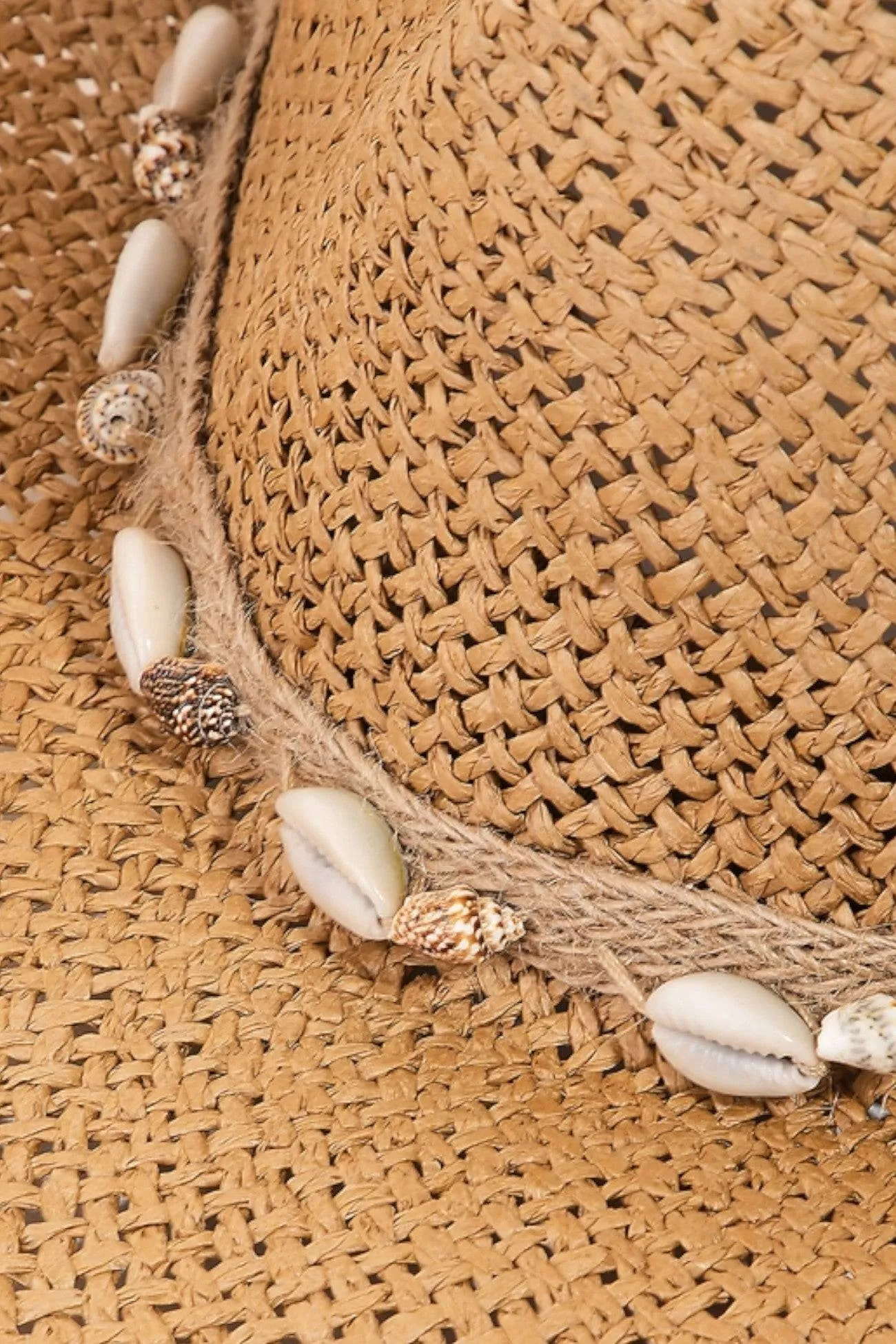 Coastal Vibes Puka Shell Straw Cowboy Hat