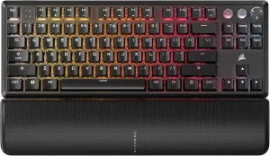 Corsair K70 PRO TKL RGB Tenkeyless Mechanical Wired Gaming Keyboard  Pre-Lubed Hall Effect MGX Hyperdrive Adjustable Switches, Simultaneous SOCD and Rapid Trigger, ABS Double-Shot, QWERTY NA  Black