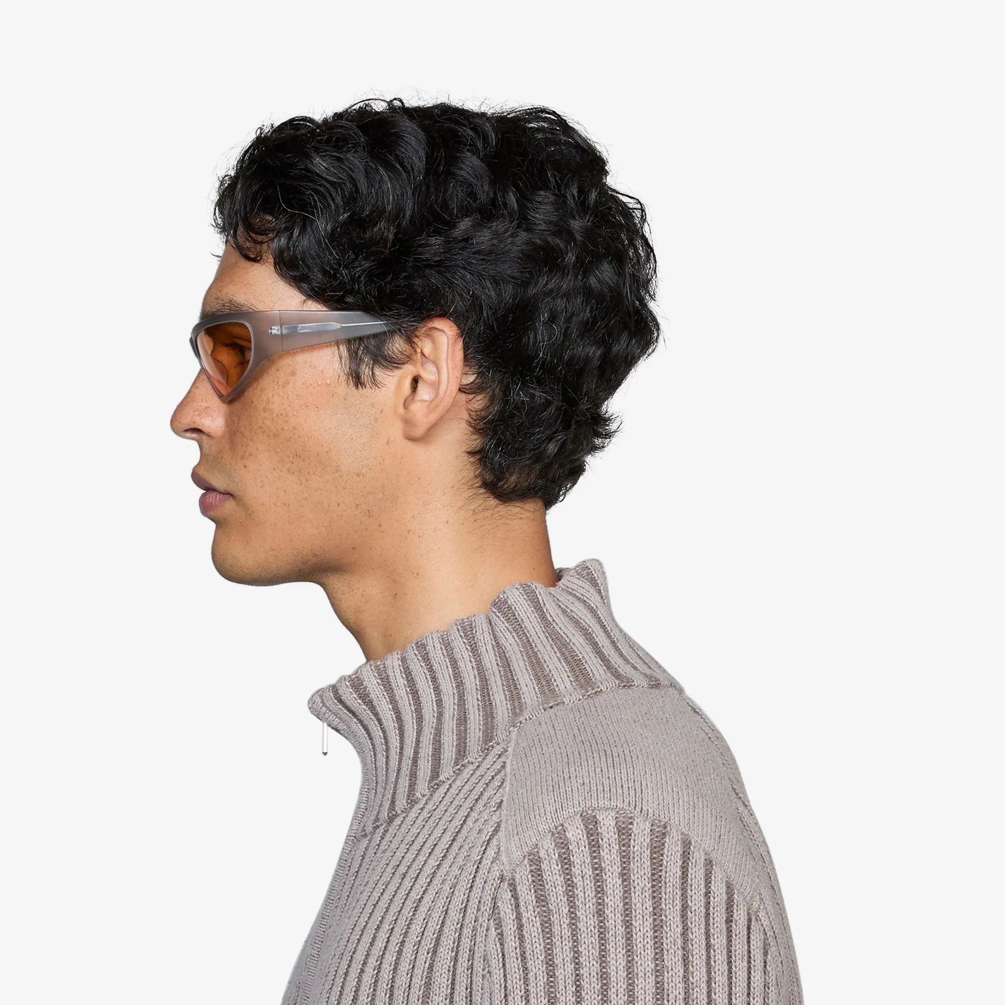 Crow Matte Grey | Orange Solid Lens