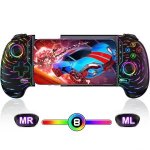 CYOYPPY Mobile Game Controller for iPhone/Android,Phone Gaming Controller Support Phone Case,Wireless Phone Controller for Xbox Game Pass, PlayStation, Steam Link, Call of Duty, Roblox & Minecraft