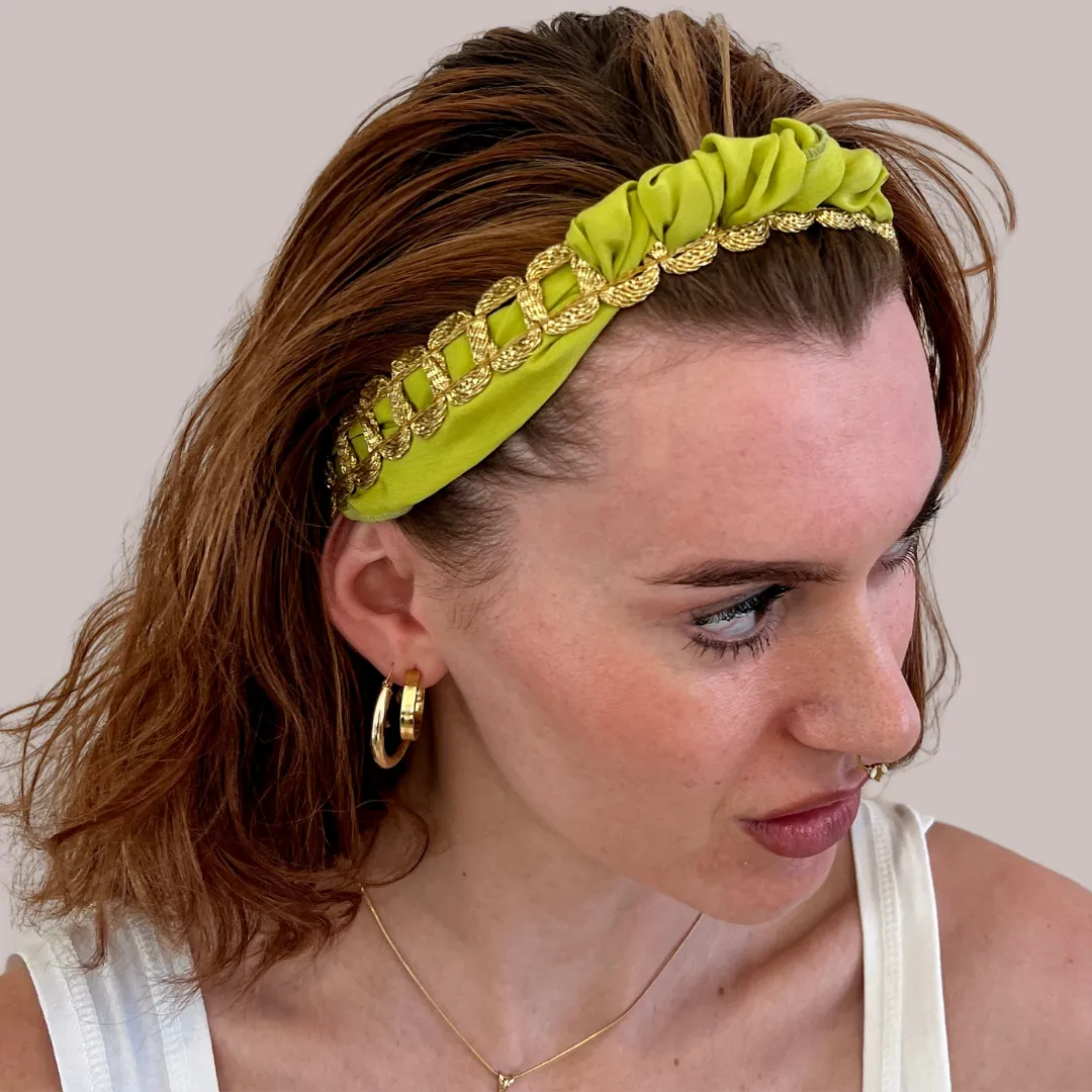 Delicate Silk meets Gold Braid Headband