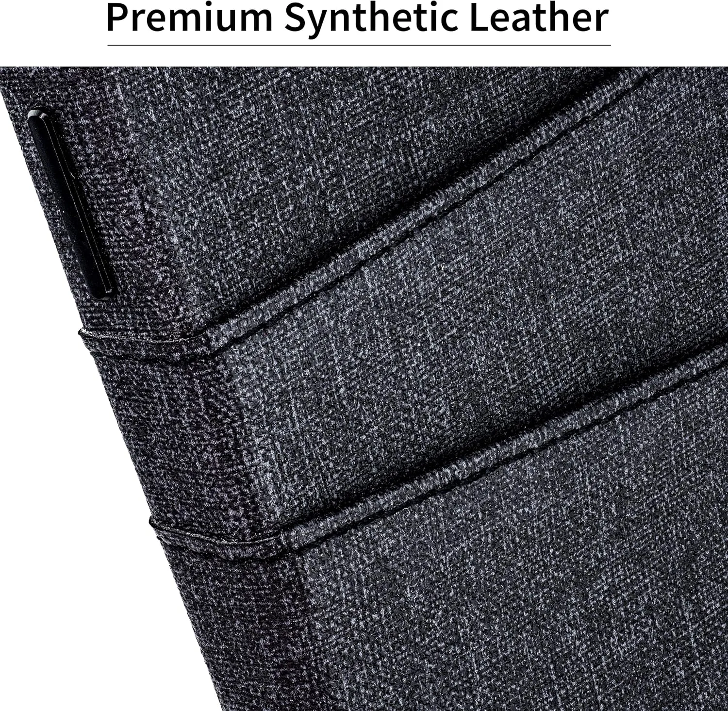 Dockem iPhone 14 Card Case with Built-in Metal Plate for Magnetic Mounting & 2 Card Holder Pockets: Luxe M2 Wallet, Canvas Style Synthetic Leather (iPhone 14, Black)