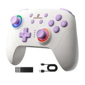 Doriteney RG P01 Wireless Gaming Controller Compatible with Switch Game Controllers RG P01 2.4G Controller Gamepad for Bluetooth/PC/Steam/iOS/Android/Switch Hall Effect RGB Lights