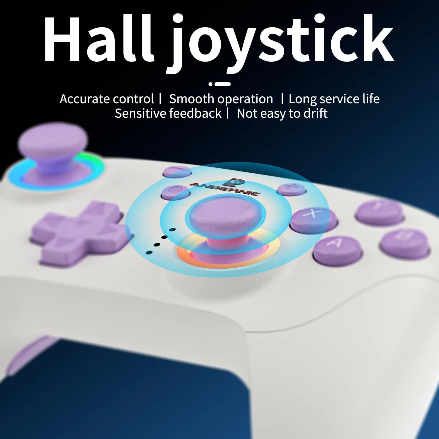 Doriteney RG P01 Wireless Gaming Controller Compatible with Switch Game Controllers RG P01 2.4G Controller Gamepad for Bluetooth/PC/Steam/iOS/Android/Switch Hall Effect RGB Lights