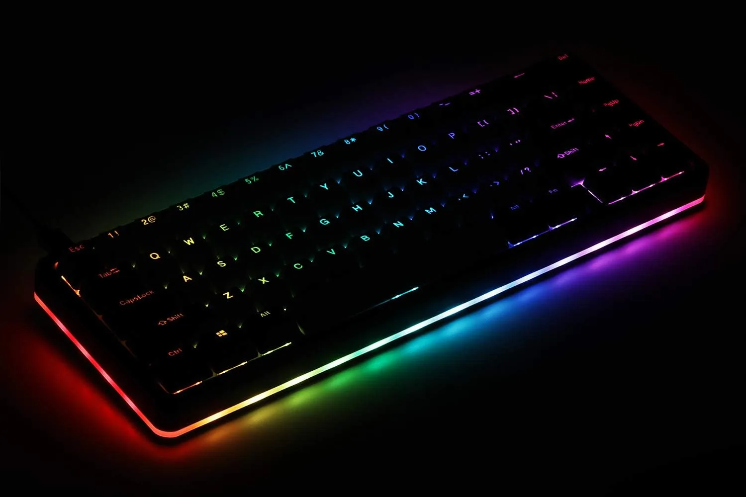 DROP ALT High-Profile Mechanical Keyboard  65% (67 Key) Gaming Keyboard, Hot-Swap Switches, Programmable Macros, RGB LED Backlighting, USB-C, Doubleshot PBT, Aluminum Frame (Halo True, Black)