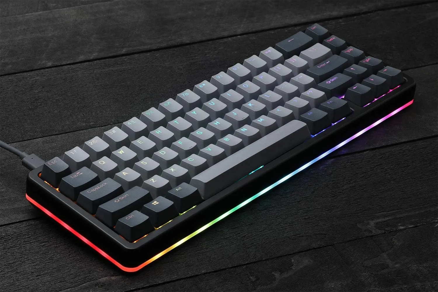 DROP ALT High-Profile Mechanical Keyboard  65% (67 Key) Gaming Keyboard, Hot-Swap Switches, Programmable Macros, RGB LED Backlighting, USB-C, Doubleshot PBT, Aluminum Frame (Halo True, Black)