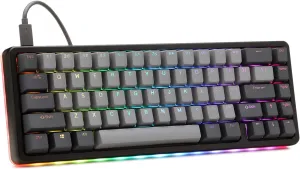 DROP ALT High-Profile Mechanical Keyboard  65% (67 Key) Gaming Keyboard, Hot-Swap Switches, Programmable Macros, RGB LED Backlighting, USB-C, Doubleshot PBT, Aluminum Frame (Halo True, Black)