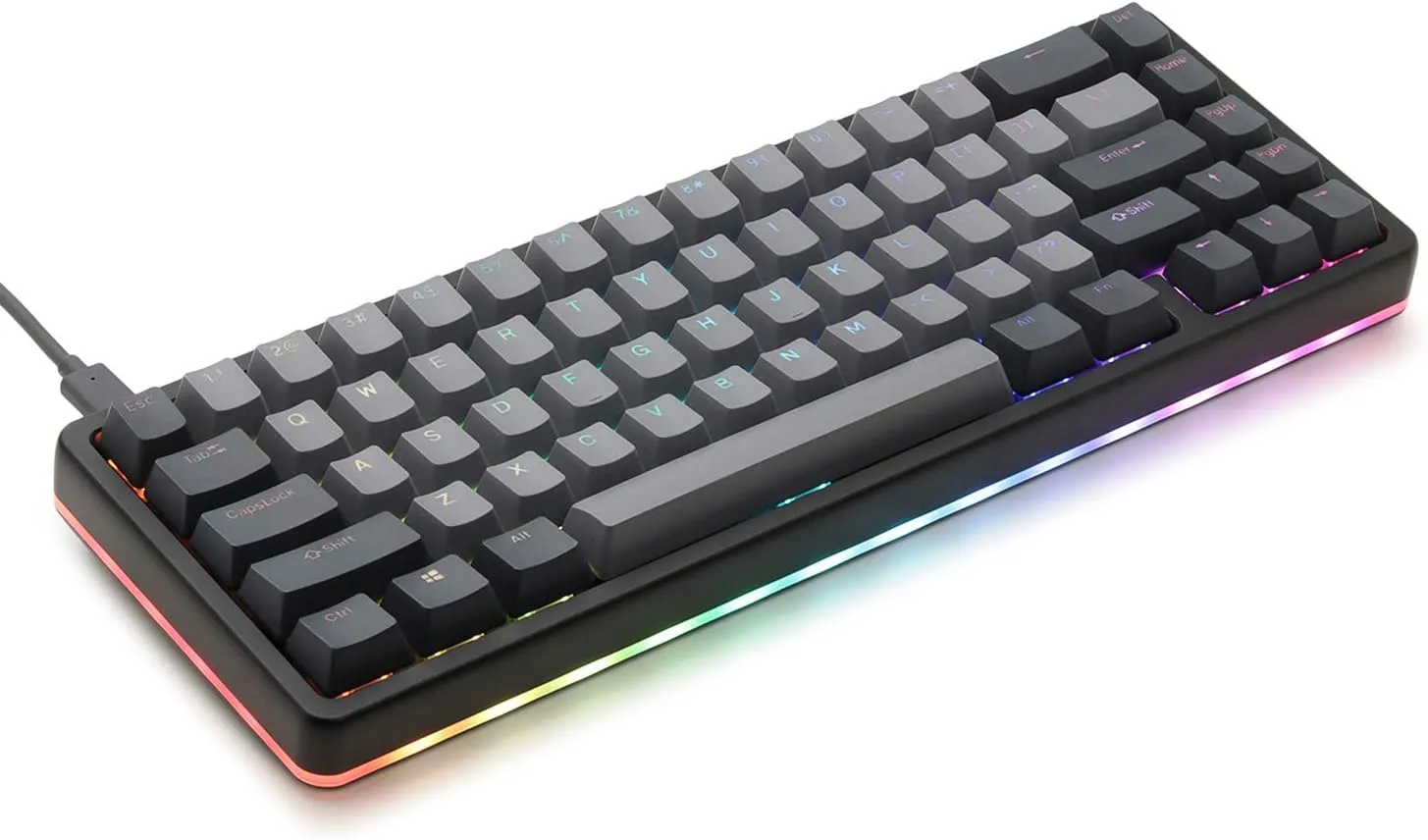 DROP ALT High-Profile Mechanical Keyboard  65% (67 Key) Gaming Keyboard, Hot-Swap Switches, Programmable Macros, RGB LED Backlighting, USB-C, Doubleshot PBT, Aluminum Frame (Halo True, Black)