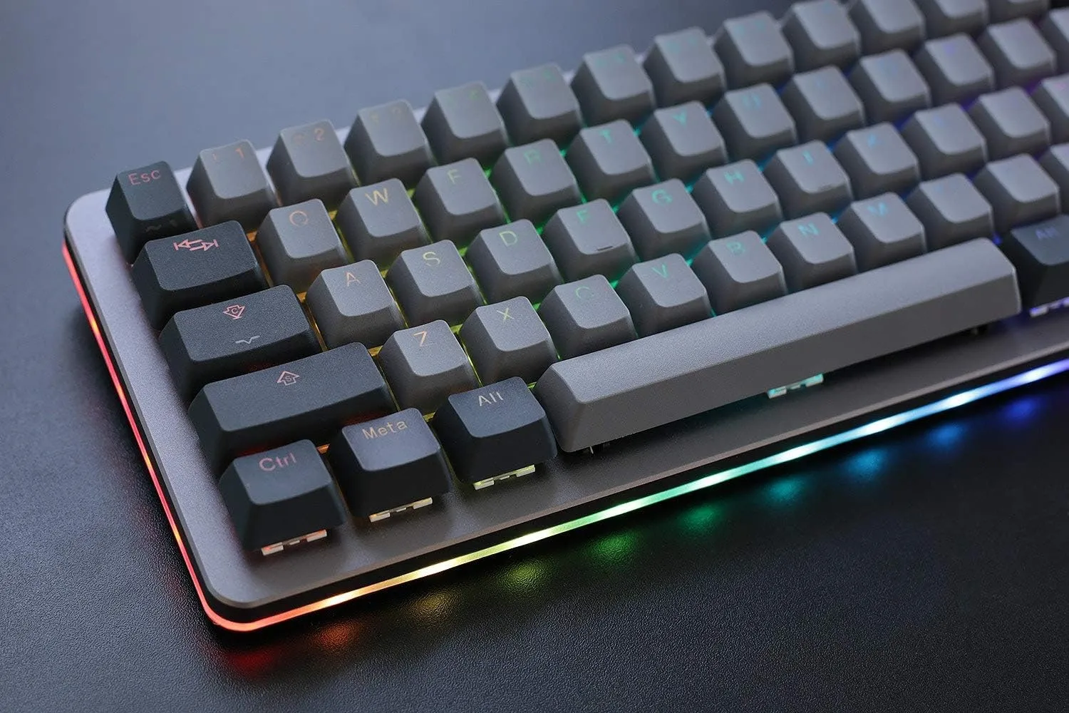 Drop ALT Mechanical Keyboard  65% (67 Key) Gaming Keyboard, Hot-Swap Switches, Programmable Macros, RGB LED Backlighting, USB-C, Doubleshot PBT, Aluminum Frame (Halo True, Gray)