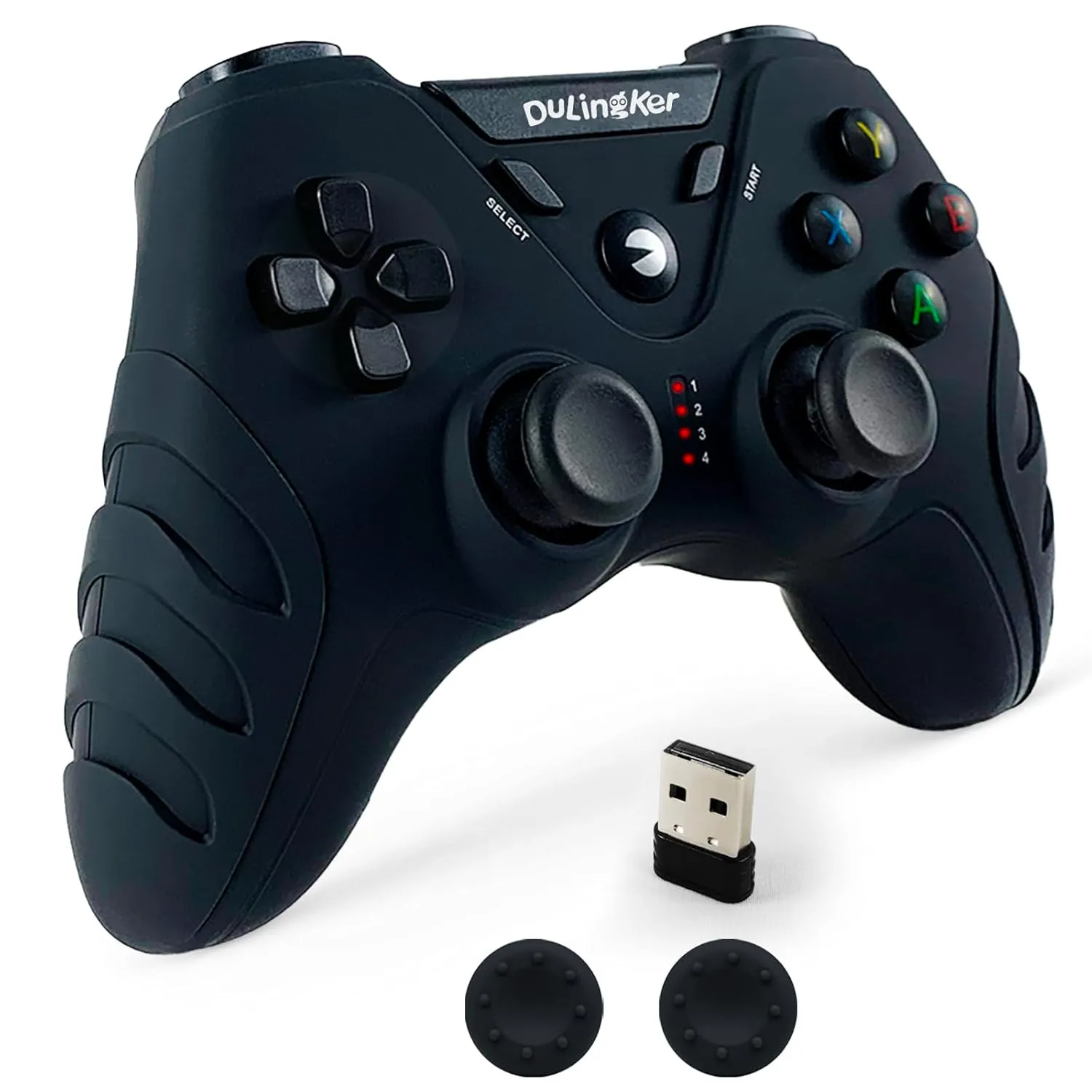 DuLingKer PC Controller Wireless, PS3 Controllers PC Gamepad with Hall Effect Joysticks and Dual Vibration, 2.4G Wireless Gaming Controller for Windows 11 10 8, PS3, Android TV, Steam, Raspberry Pi