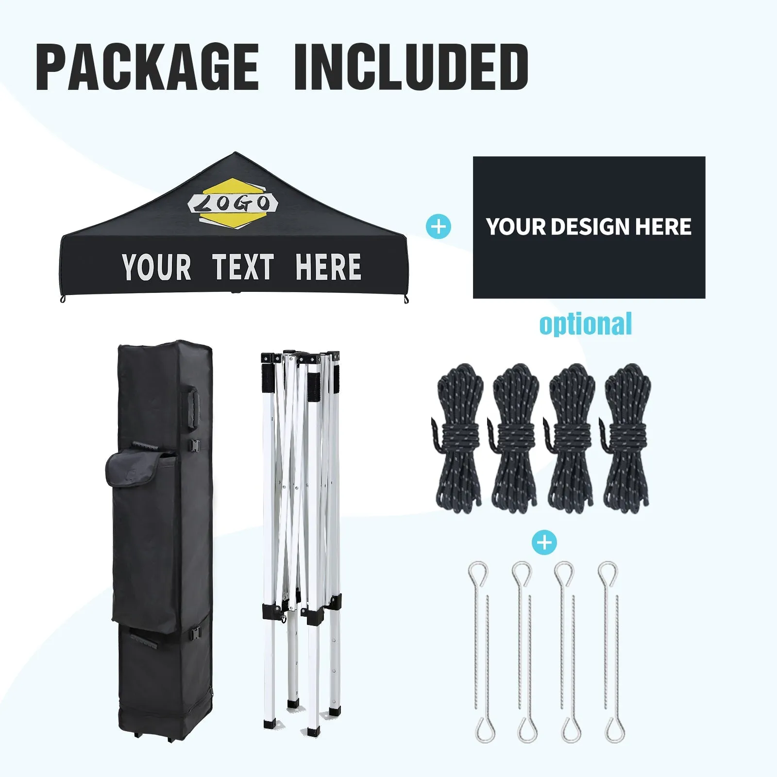 EAGLE PEAK E25 Custom Printed Canopy Tent 5x5  - CLICK TO CONFIGURE - Package Prices Start at $349.00