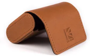 Earbud Case KBEAR Leather mini Headphone case, Brown Portable Headphone Storage Bag, Pressure-Resistant Protective Headphone Storage Box, Suitable for KZ EDX Pro/Castor/DQS, KBEAR KB02/KS1/Storm