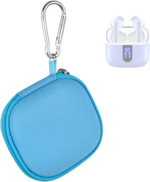 Earbuds Case for TAGRY X08/for Btootos Wireless Bluetooth Headphones, Protective Earphones Cover Storage Holder for for Android for iPhone Laptop Pad Phones Sports in-Ear Ear Bud - Case Only (Blue)