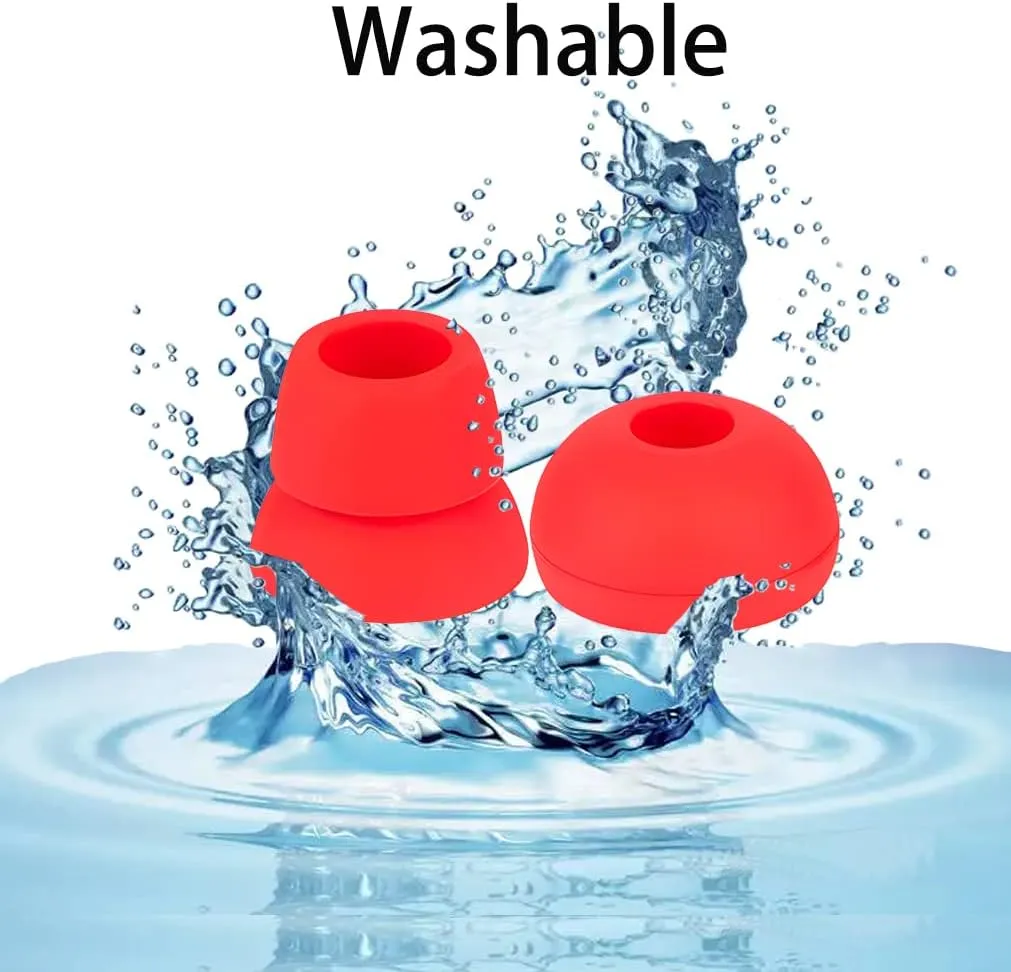 Earbuds Replacement Tips Earbud Pads Replacement Ear Tips For Earbuds Earbud Covers Silicone Tips Eargels Earpads Compatible With Beats By Dr Dre Powerbeats 1 2 3 Wireless Stereo Earphones 4Pairs(Red)