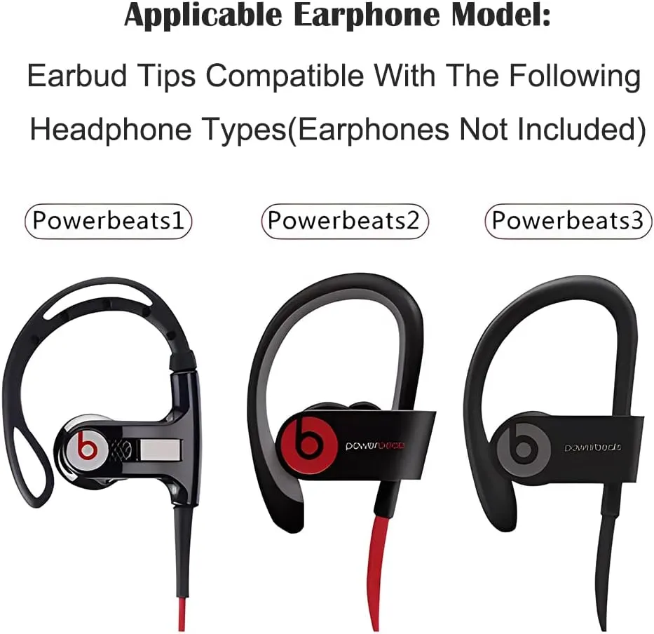Earbuds Replacement Tips Earbud Pads Replacement Ear Tips For Earbuds Earbud Covers Silicone Tips Eargels Earpads Compatible With Beats By Dr Dre Powerbeats 1 2 3 Wireless Stereo Earphones 4Pairs(Red)