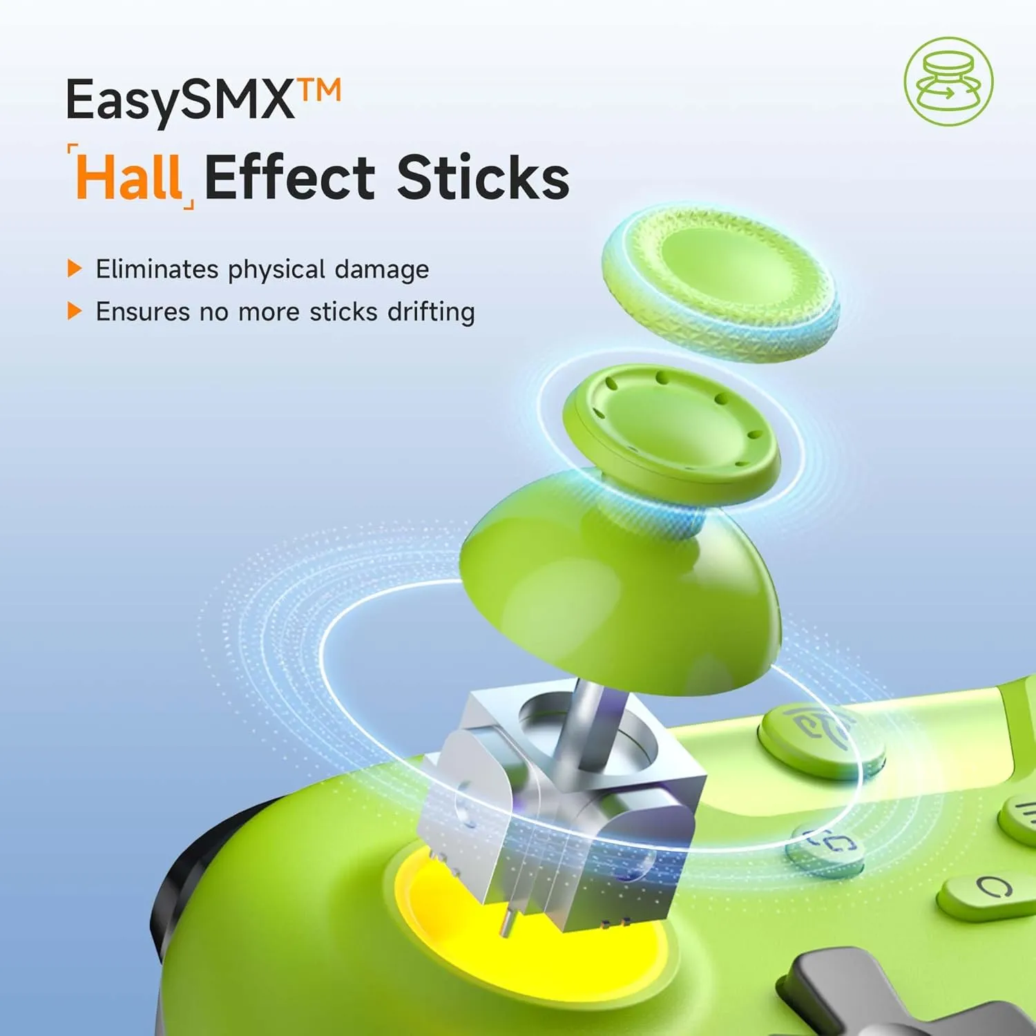 EasySMX 2.4G Wireless Bluetooth Controller for PC/Steam/Switch with Hall Triggers, Hall Joysticks and RGB Light- Upgraded PC Controller Compatible with Black Myth: Wukong, Multi-Platform Support
